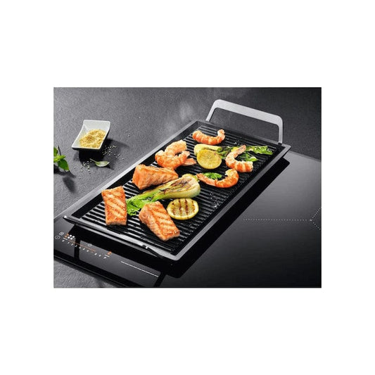AEG A9HL33 Plancha Grill With Handles For Induction Hobs barbecues & grills (Black, Stainless steel) | Atlantic Electrics