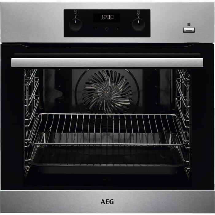 AEG BES355010M Built In Electric Single Oven with added Steam Function - Stainless Steel | Atlantic Electrics - 39522804531423 