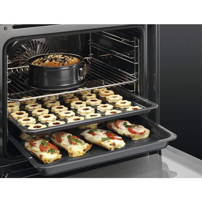 AEG BES355010M Built In Electric Single Oven with added Steam Function - Stainless Steel | Atlantic Electrics