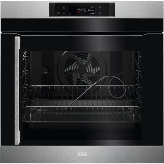 AEG BPK742R81M Assisted Cooking Single Oven with Pyrolytic Cleaning - Stainless Steel | Atlantic Electrics