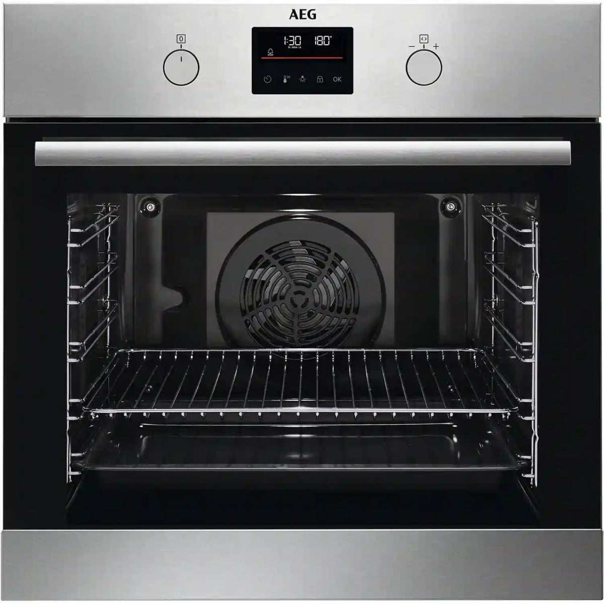 AEG BPS355061M Built In Single Oven Electric - Stainless Steel | Atlantic Electrics
