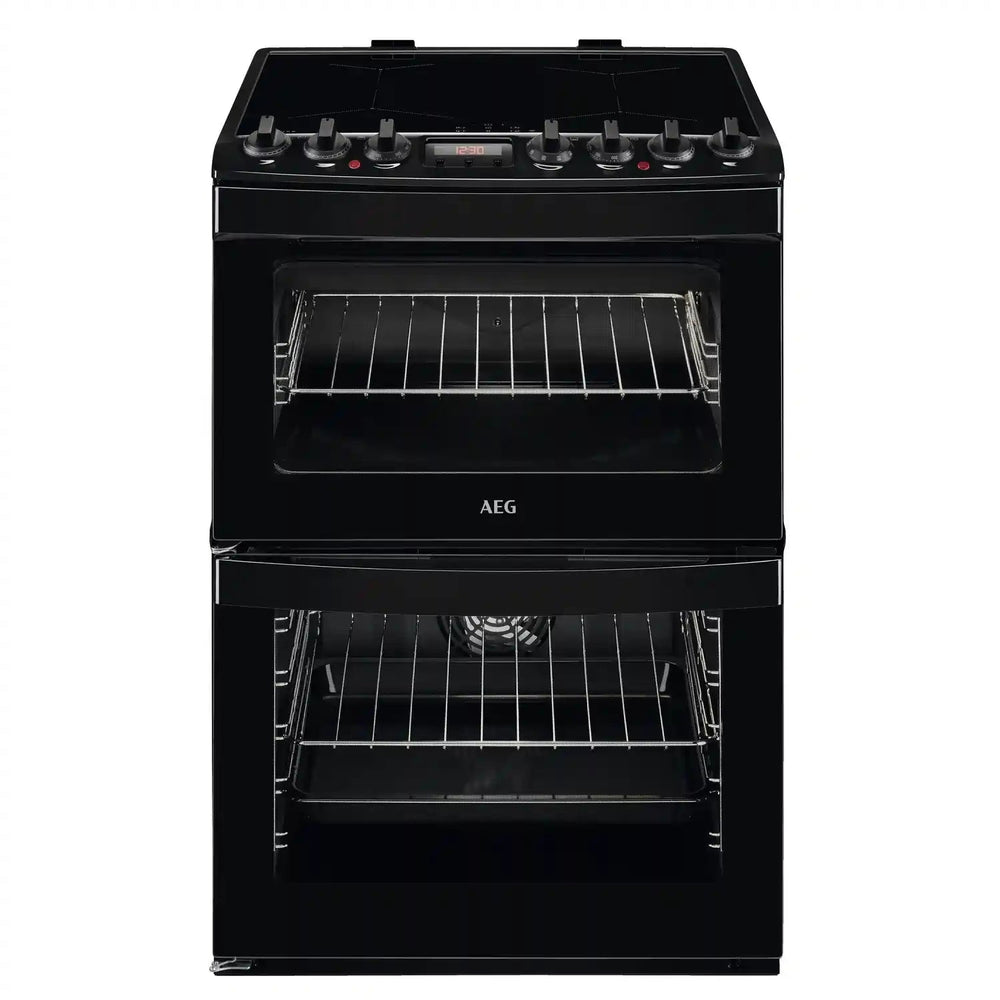 AEG CIB6742ACB Double Oven Cooker with Induction Hob - Black | Atlantic Electrics - 40157485400287 