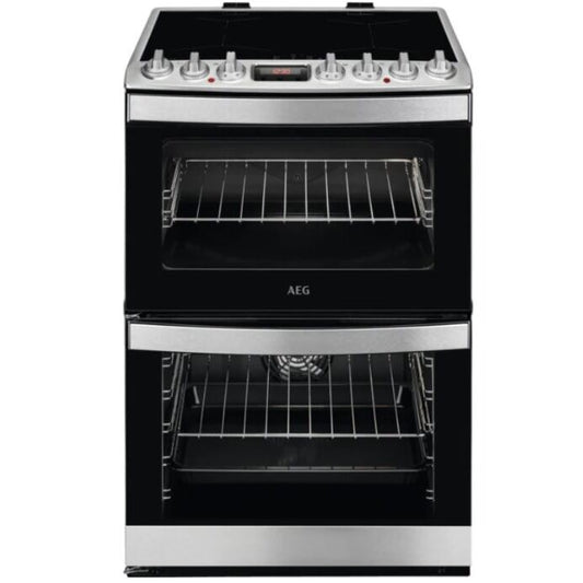 AEG CIB6742ACM Double Oven Cooker with Induction Hob - Stainless Steel | Atlantic Electrics