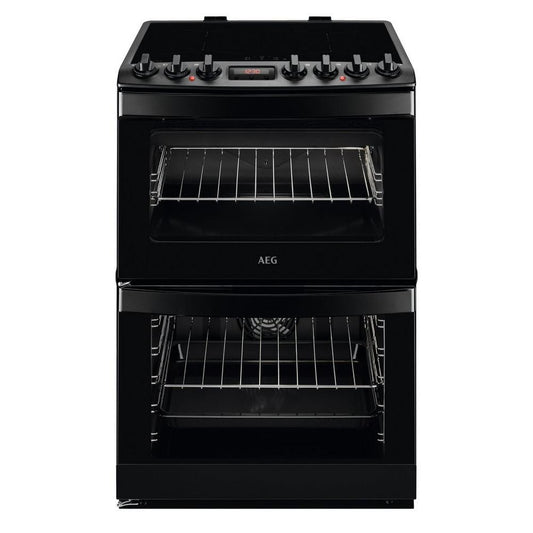 AEG CIB6742MCB Double Oven Cooker with Induction Hob - Matt Black | Atlantic Electrics