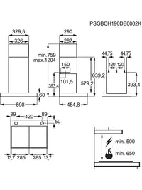 Thumbnail AEG DBE5661HG Chimney Hood - 41087759810783