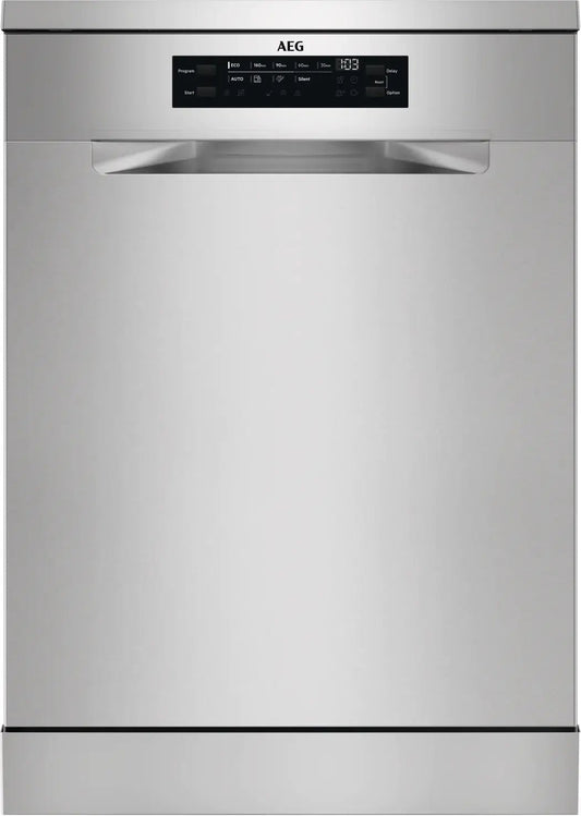 AEG FFB73727PM Freestanding 60 CM Dishwasher - Stainless Steel | Atlantic Electrics