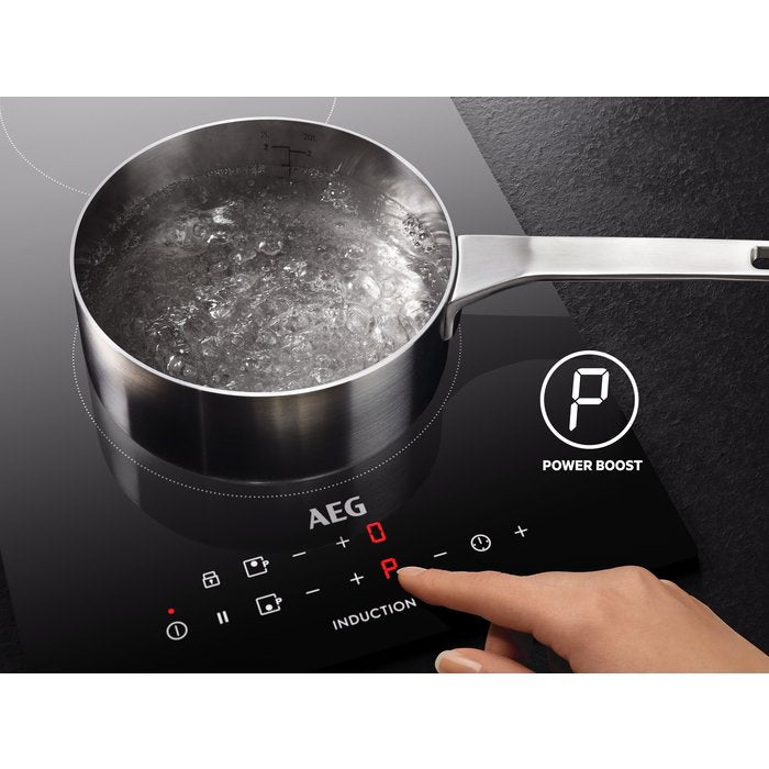 AEG IKB84401FB 80 cm Induction Hob - Black | Atlantic Electrics - 41222523257055 