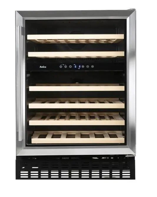 Amica AWC600SS Freestanding 60cm Dual Temperature Wine Cooler | Atlantic Electrics