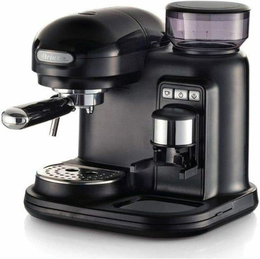 Ariete AR1319 Moderna Espresso Coffee Machine with Grinder Black | Atlantic Electrics