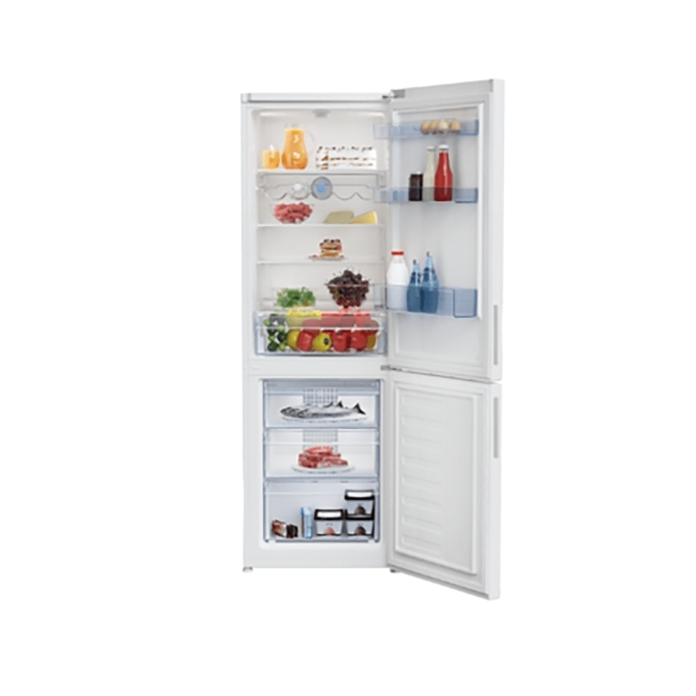 Beko CCFH1685W 334 Litre Freestanding Combi Fridge Freezer, Frost Free, 59.5cm- White | Atlantic Electrics - 39477729263839 