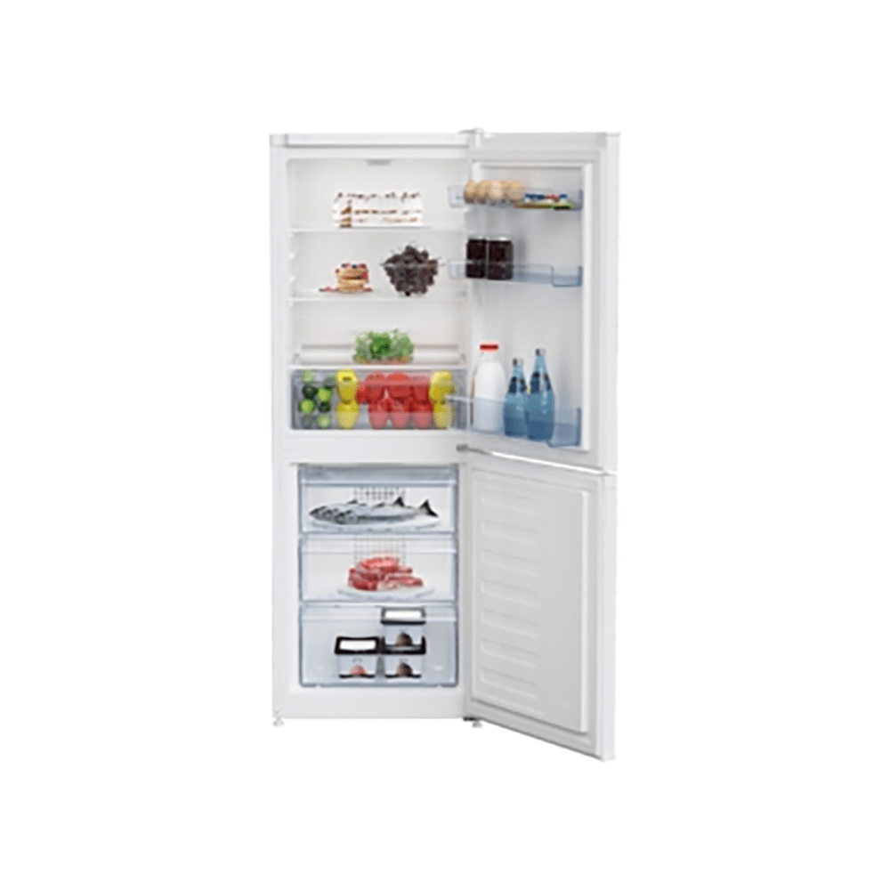 Beko CCFM3552W 220 Litre Freestanding Combi Fridge Freezer, Frost Free, 54cm Wide- White | Atlantic Electrics - 39477728084191 