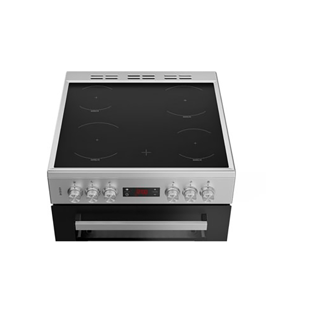 Beko EDC634S 60cm Wide Freestanding Double Oven Electric Cooker - Silver | Atlantic Electrics