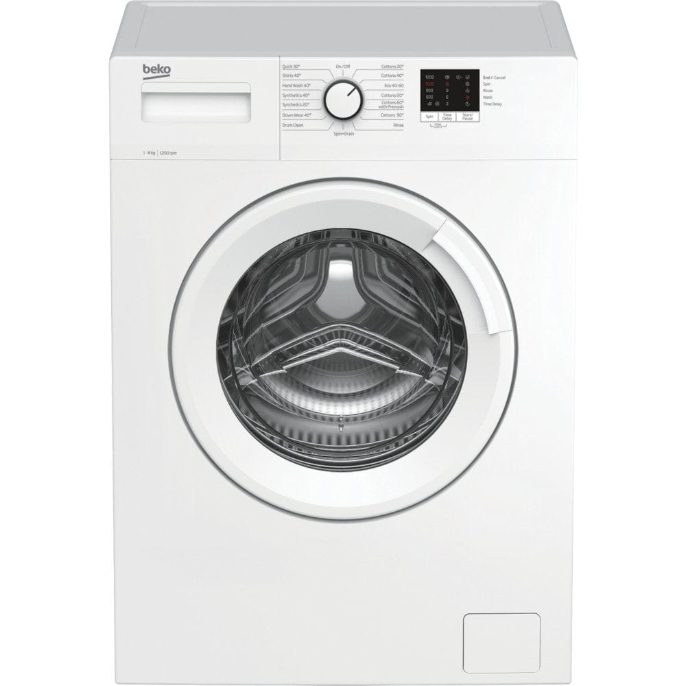 Beko WTK82041W 8kg 1200 Spin Washing Machine with Quick Programme - White | Atlantic Electrics - 39477735653599 