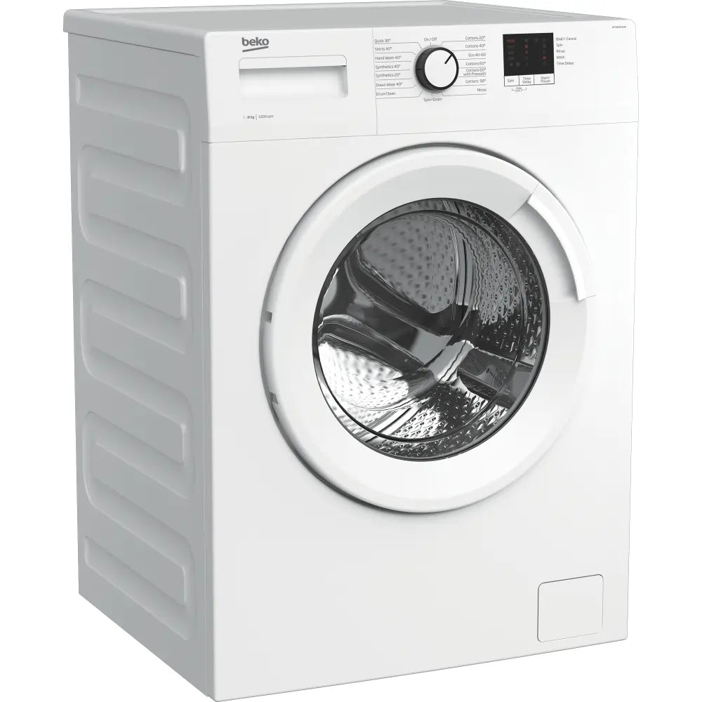 Beko WTK82041W 8kg 1200 Spin Washing Machine with Quick Programme - White | Atlantic Electrics - 40706057732319 