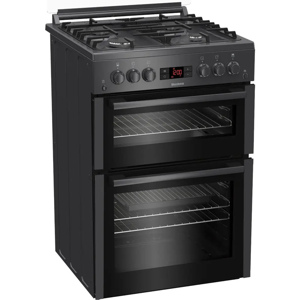 Blomberg GGN65N 60cm Double Oven Gas Cooker with Gas Hob - Anthracite | Atlantic Electrics