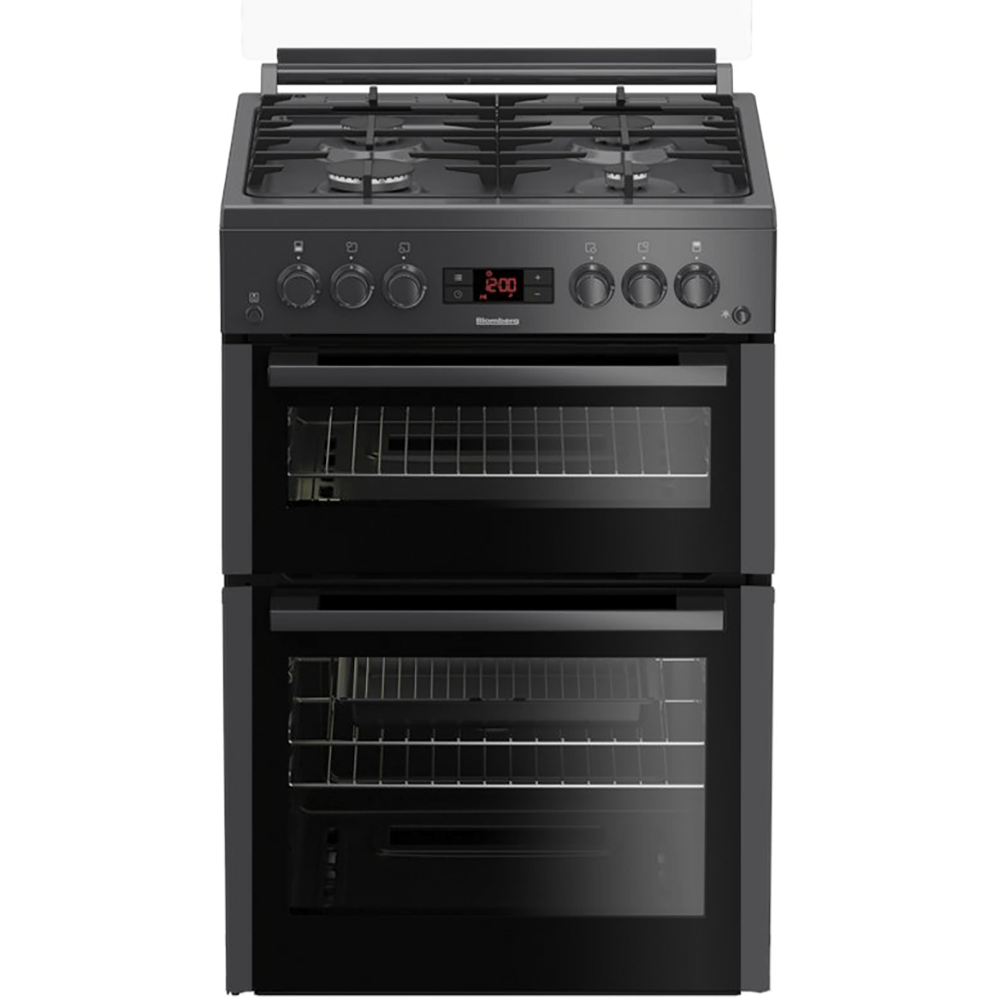 Blomberg GGN65N 60cm Double Oven Gas Cooker with Gas Hob - Anthracite | Atlantic Electrics