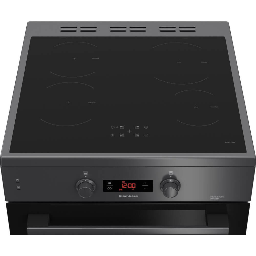 Blomberg HIN651N 60cm Double Oven Electric Cooker with Induction Hob Anthracit | Atlantic Electrics