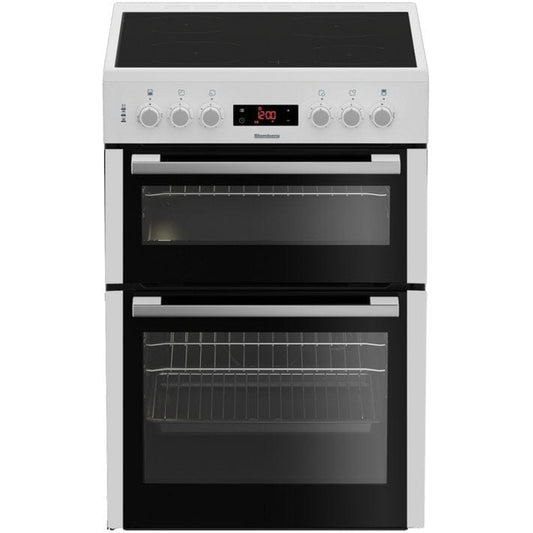 Blomberg HKN65W 60cm Double Oven Electric Cooker with Ceramic Hob - White | Atlantic Electrics