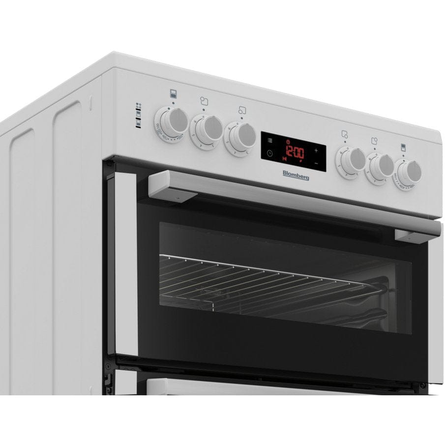 Blomberg HKN65W 60cm Double Oven Electric Cooker with Ceramic Hob - White | Atlantic Electrics