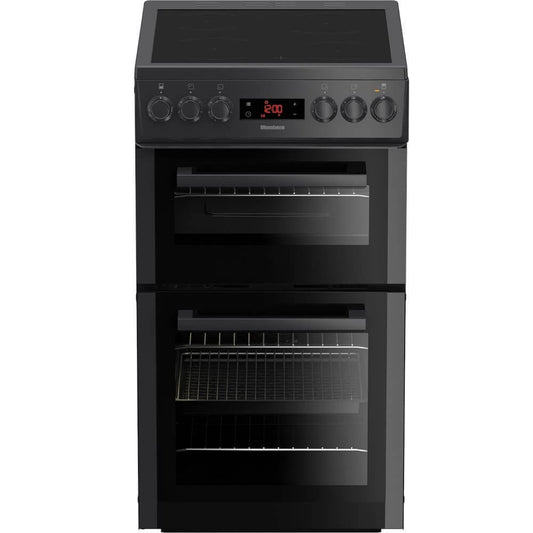 Blomberg HKS951N 50cm Double Oven Electric Cooker with Ceramic Hob Anthracite | Atlantic Electrics