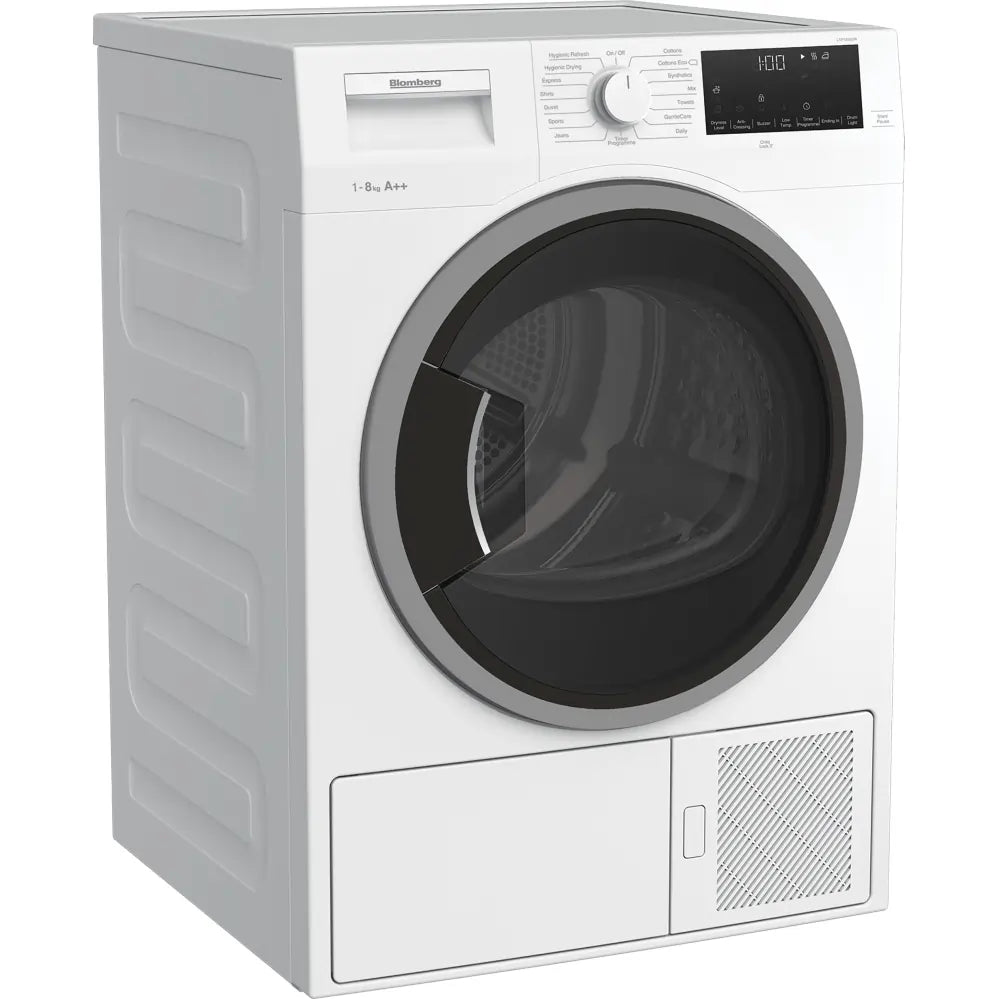 Blomberg LTP18320W 8kg Freestanding Heat Pump Tumble Dryer - White | Atlantic Electrics - 40706057896159 