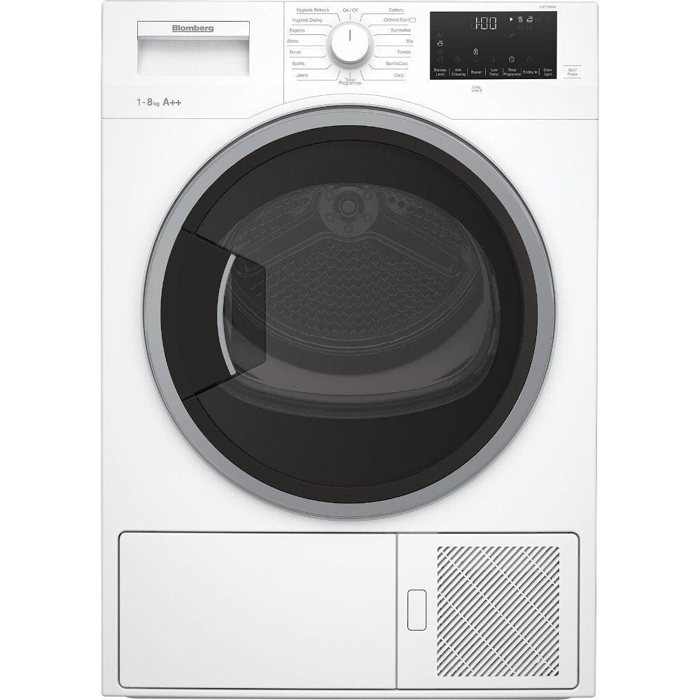 Blomberg LTP18320W 8kg Freestanding Heat Pump Tumble Dryer - White | Atlantic Electrics - 39477746008287 