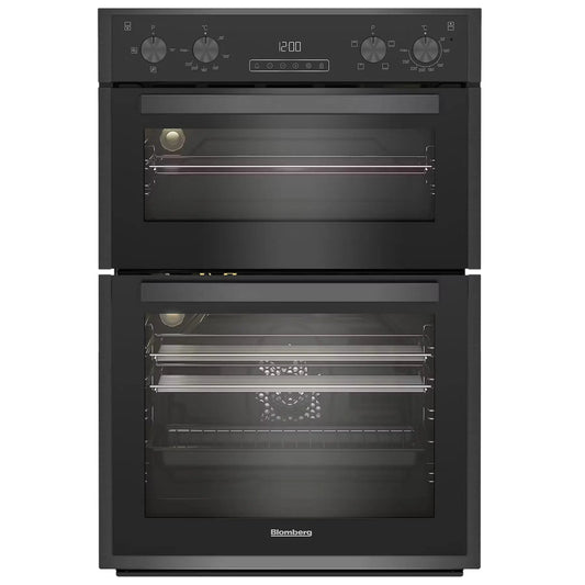 Blomberg ROTN9202DX Built-Under Electric Double Oven - Dark Steel | Atlantic Electrics