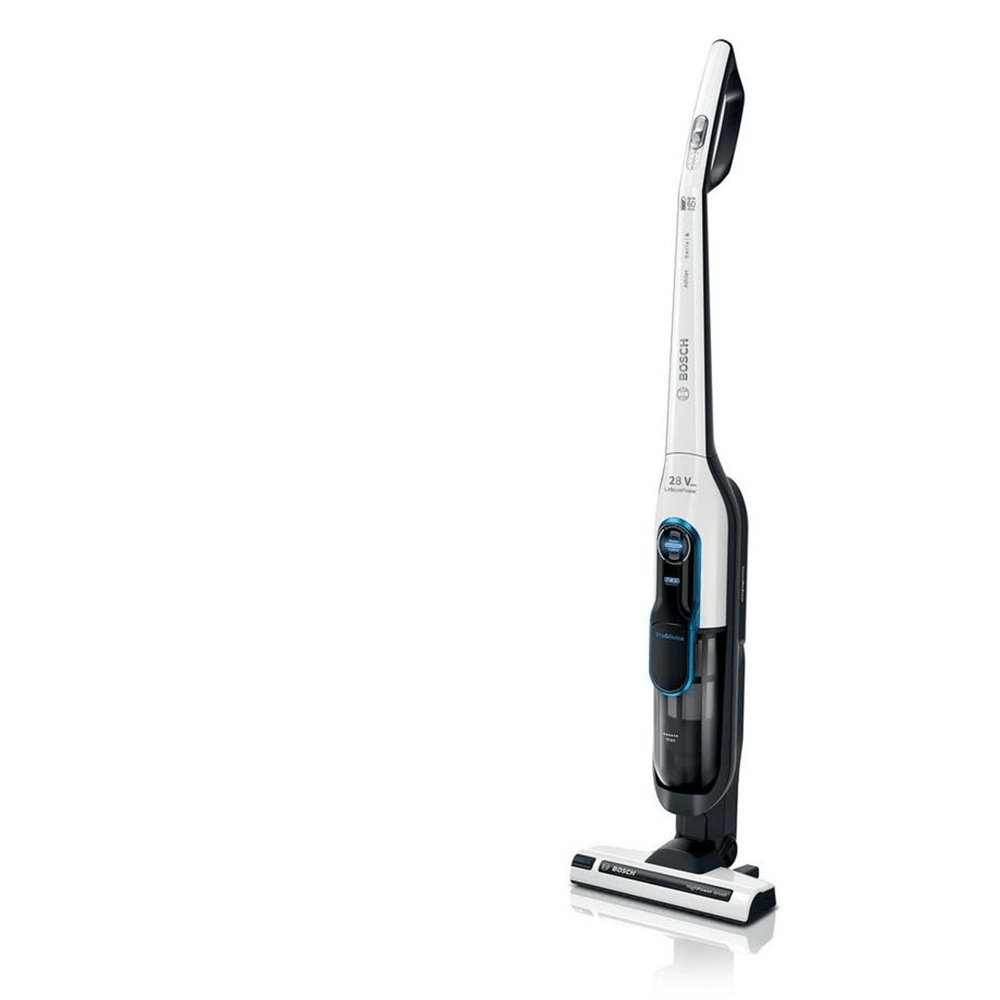 Bosch BCH86SILGB Athlet Serie 6 Prosilence Upright Vacuum Cleaner, 28.5cm Wide - 60 Minutes Run Time - White | Atlantic Electrics - 39477756526815 