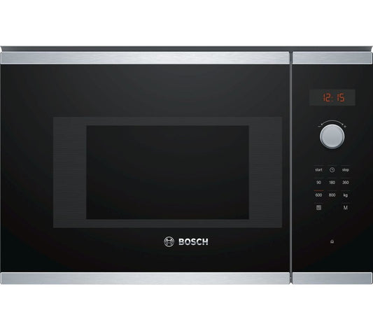 Bosch BFL523MS0B Serie 4 800W 20L Built-in Microwave Oven - Stainless Steel | Atlantic Electrics