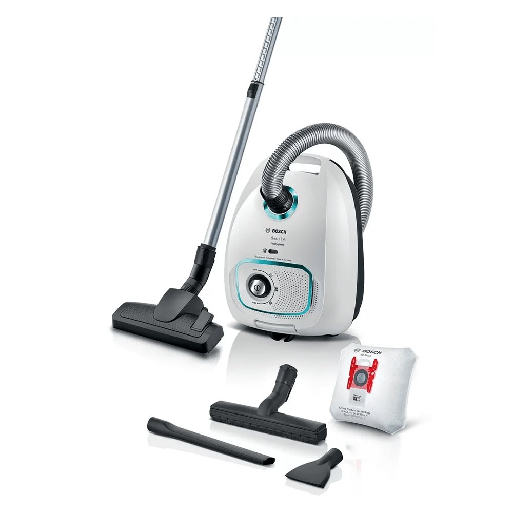 Bosch BGBS4HYGGB Serie 4 ProHygienic 600W 6kg Cylinder Vacuum Cleaner - White -29.5cm Wide | Atlantic Electrics - 39477756428511 