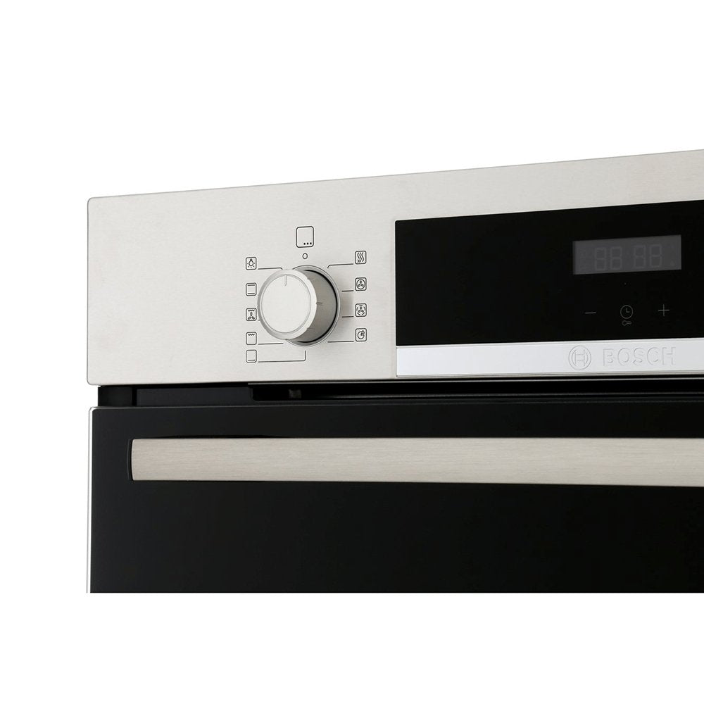 Bosch HBS534BS0B Built In Electric Single Oven with 3D Hot Air - Stainless Steel - A Rated | Atlantic Electrics