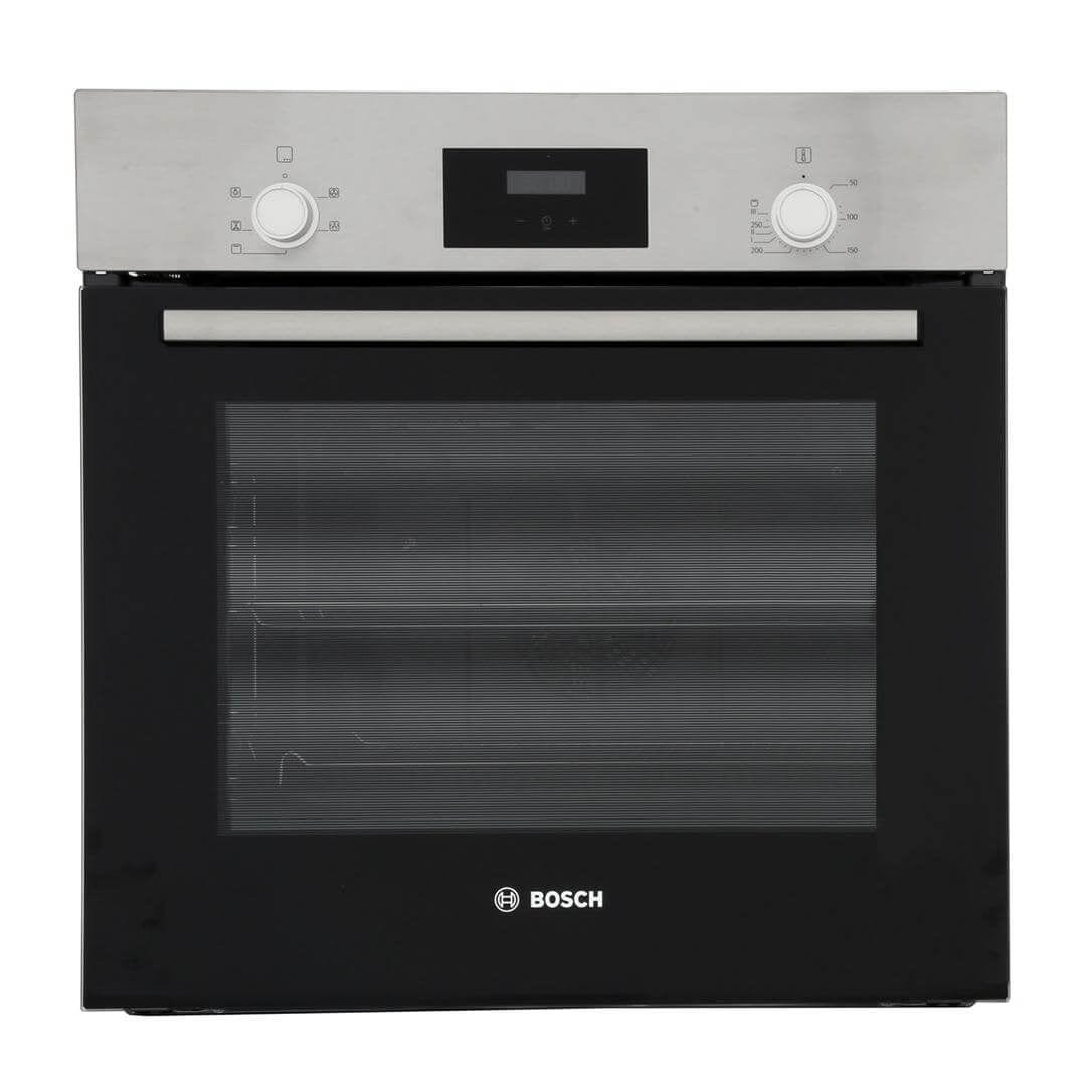 Bosch HHF113BR0B Serie 2 Built In Electric Single Oven with 3D Hot Air - Stainless Steel | Atlantic Electrics