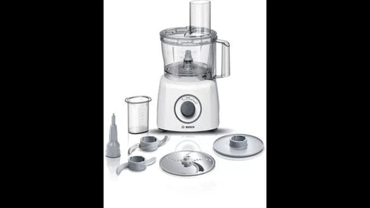 Bosch MultiTalent 3 MCM3100WGB 2.3 Litre Food Processor With 9 Accessories - White | Atlantic Electrics