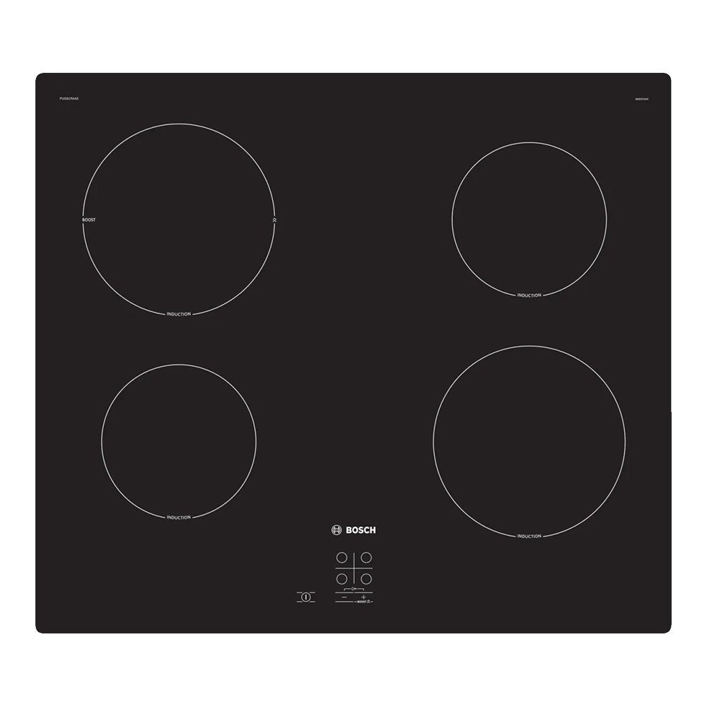 Bosch PUG61RAA5B 59.2cm Induction Hob Black | Atlantic Electrics - 39477772648671 