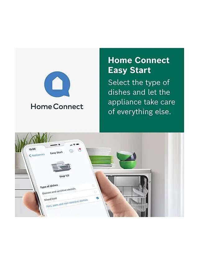 Bosch SMS4HCI40G Wifi Connected Standard Dishwasher - Stainless Steel Effect | Atlantic Electrics