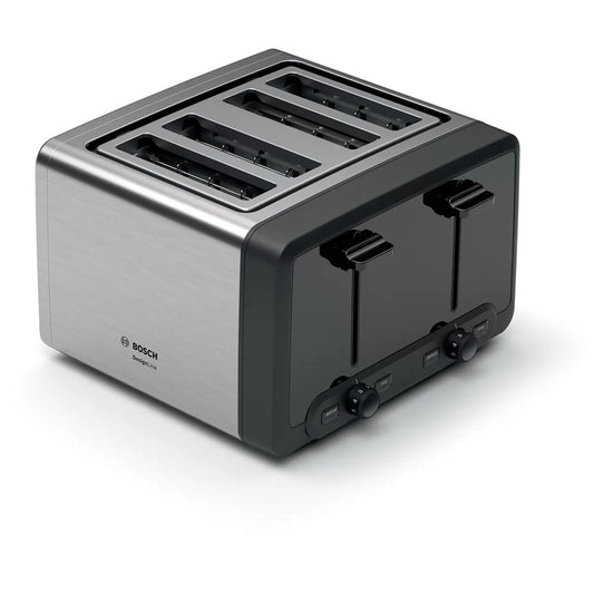 Bosch TAT4P440GB Toaster DesignLine, 4 Slice, 30cm Wide - Stainless Steel | Atlantic Electrics