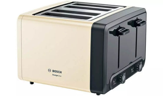 Bosch TAT4P447GB 4 Slice Toaster in Cream | Atlantic Electrics