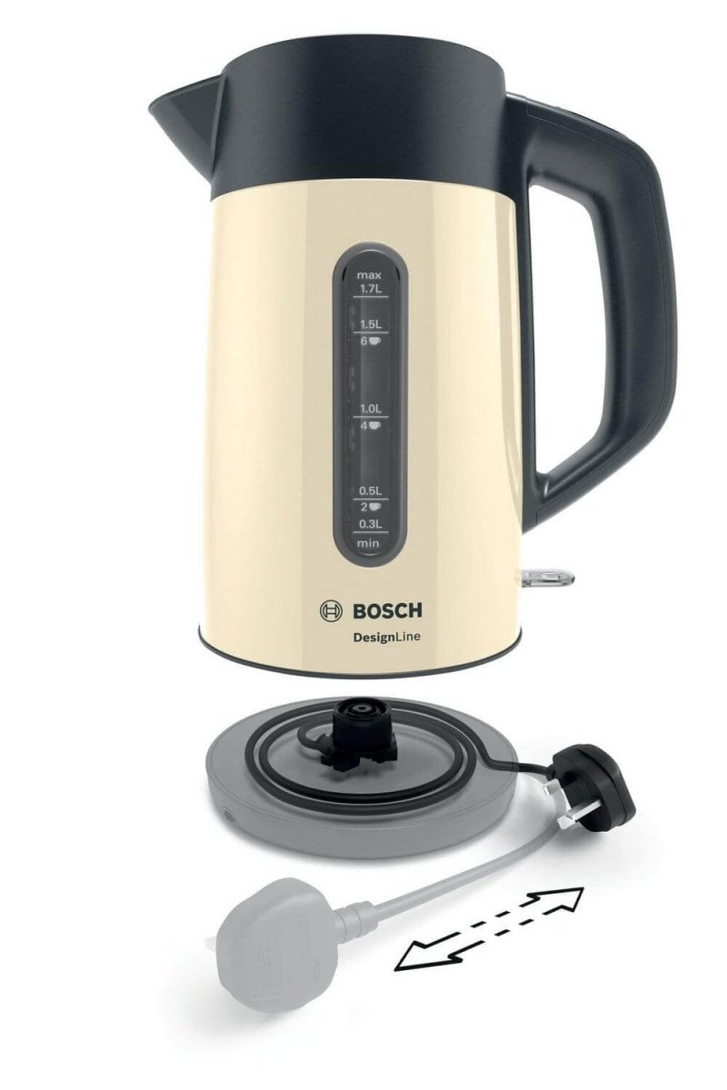 Bosch TWK4P437GB 1.7 Litre, Traditional Kettle - Cream | Atlantic Electrics - 39477786411231 