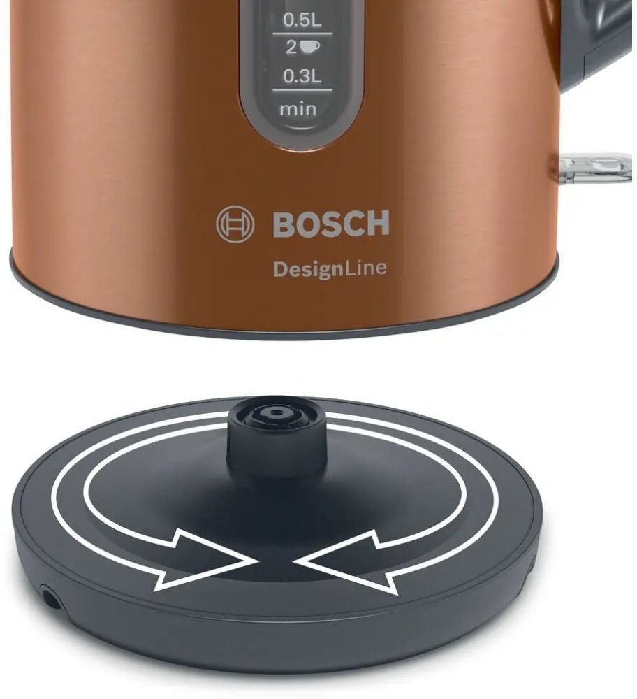 Bosch TWK4P439GB 1.7L 3000W Traditional Kettle Copper | Atlantic Electrics