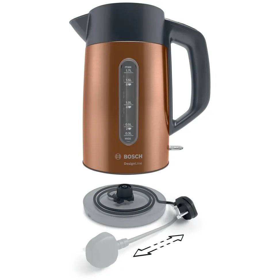 Bosch TWK4P439GB 1.7L 3000W Traditional Kettle Copper | Atlantic Electrics