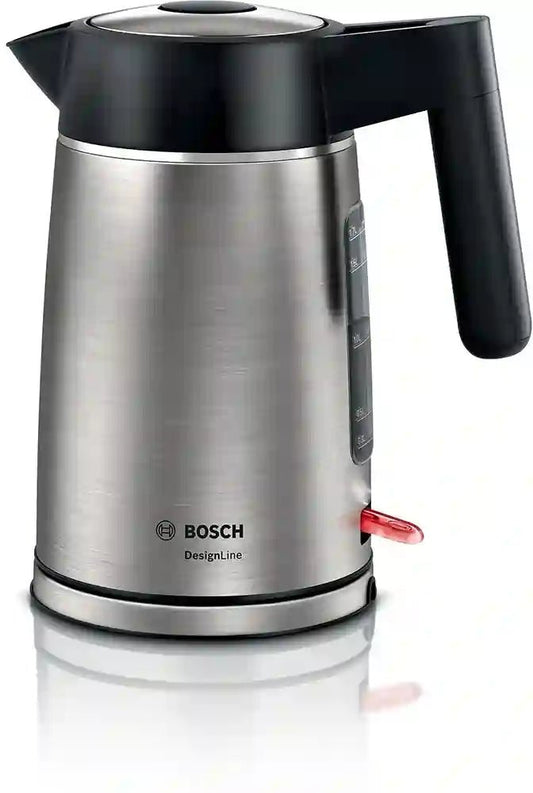 Bosch TWK5P480GB 3Kw 1.7L Designline Kettle - Stainless Steel | Atlantic Electrics