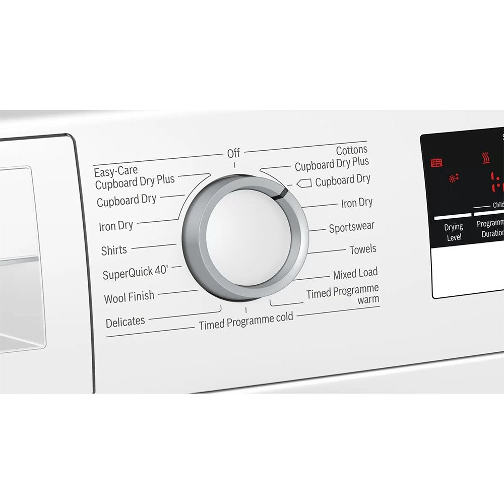 Bosch WTW85231GB 8kg Heat Pump Tumble Dryer, 59.8cm Wide- White | Atlantic Electrics - 39477791752415 