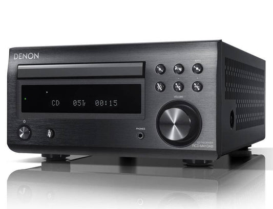 Denon RCDM41DAB DAB Hi-Fi Receiver with CD and Bluetooth - Black | Atlantic Electrics