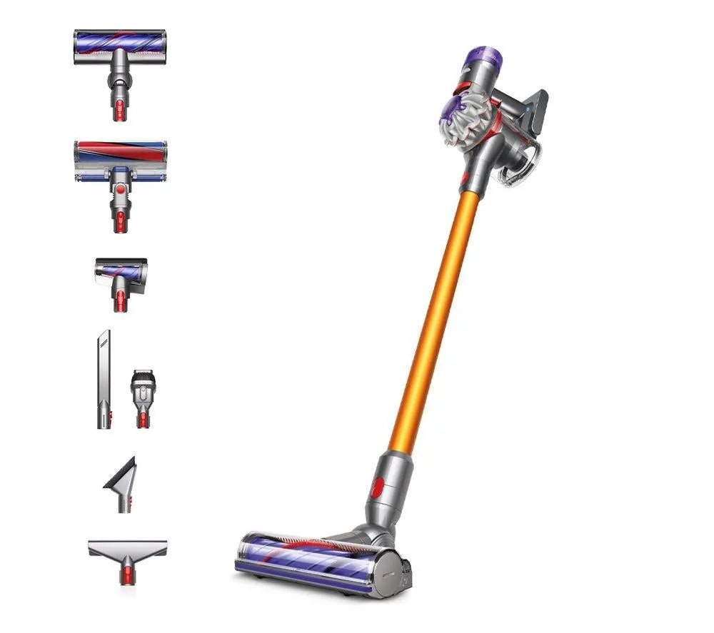 Dyson V8 Absolute Cordless Stick Vacuum Cleaner - 40 Minutes Run Time - Silver/Yellow | Atlantic Electrics - 40560916299999 