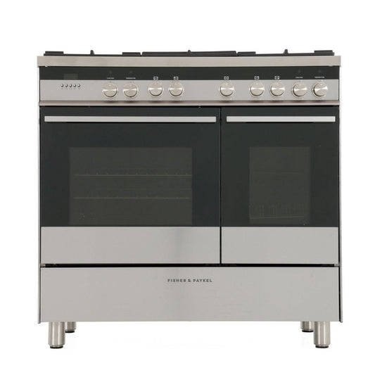 Fisher & Paykel Designer OR90L7DBGFX1 90cm Dual Fuel Range Cooker Stainless Steel | Atlantic Electrics