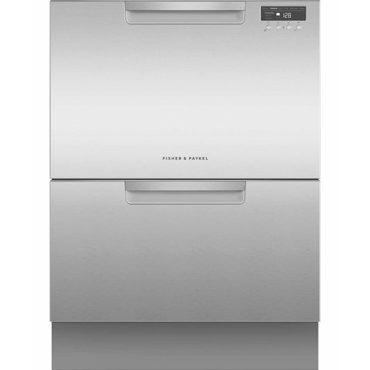 Fisher & Paykel Double DishDrawer DD60DCHX9 Semi Integrated Standard Dishwasher - Stainless Steel Control Panel with Fixed Door Fixing Kit | Atlantic Electrics