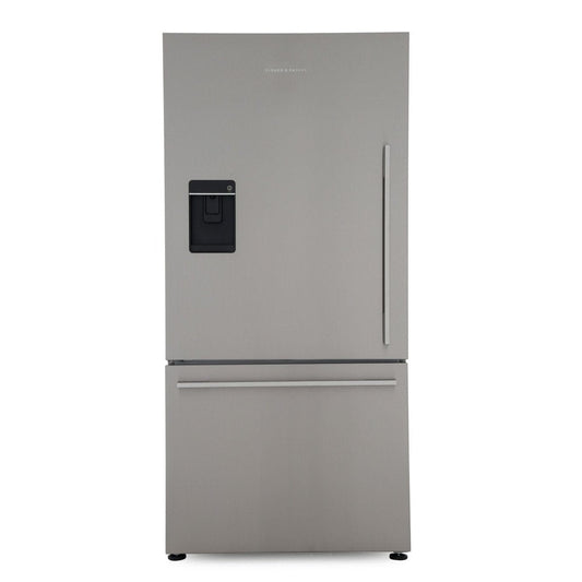 Fisher & Paykel RF522WDLUX5 79cm Plumbed Freestanding Fridge-Freezer Stainless Steel | Atlantic Electrics