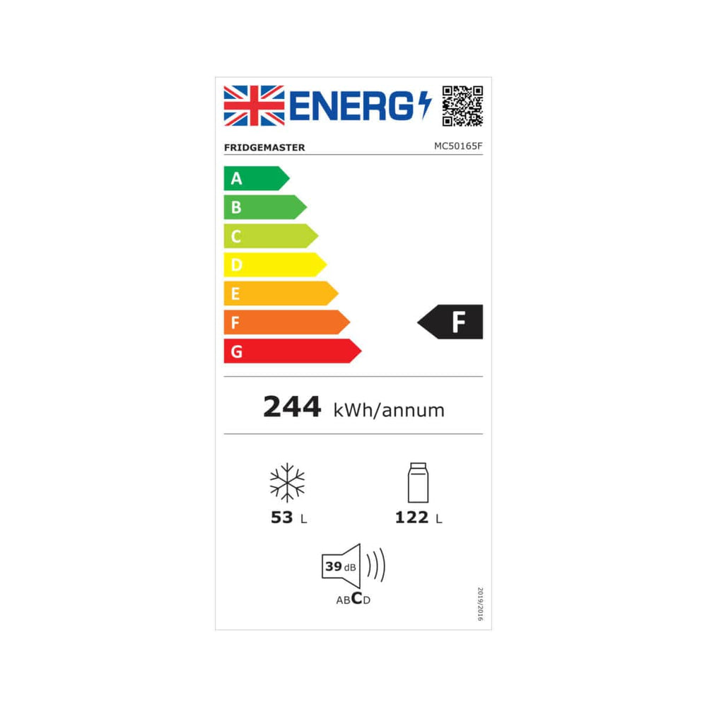 Fridgemaster MC50165 60-40 Fridge Freezer - White | Atlantic Electrics - 39477866234079 