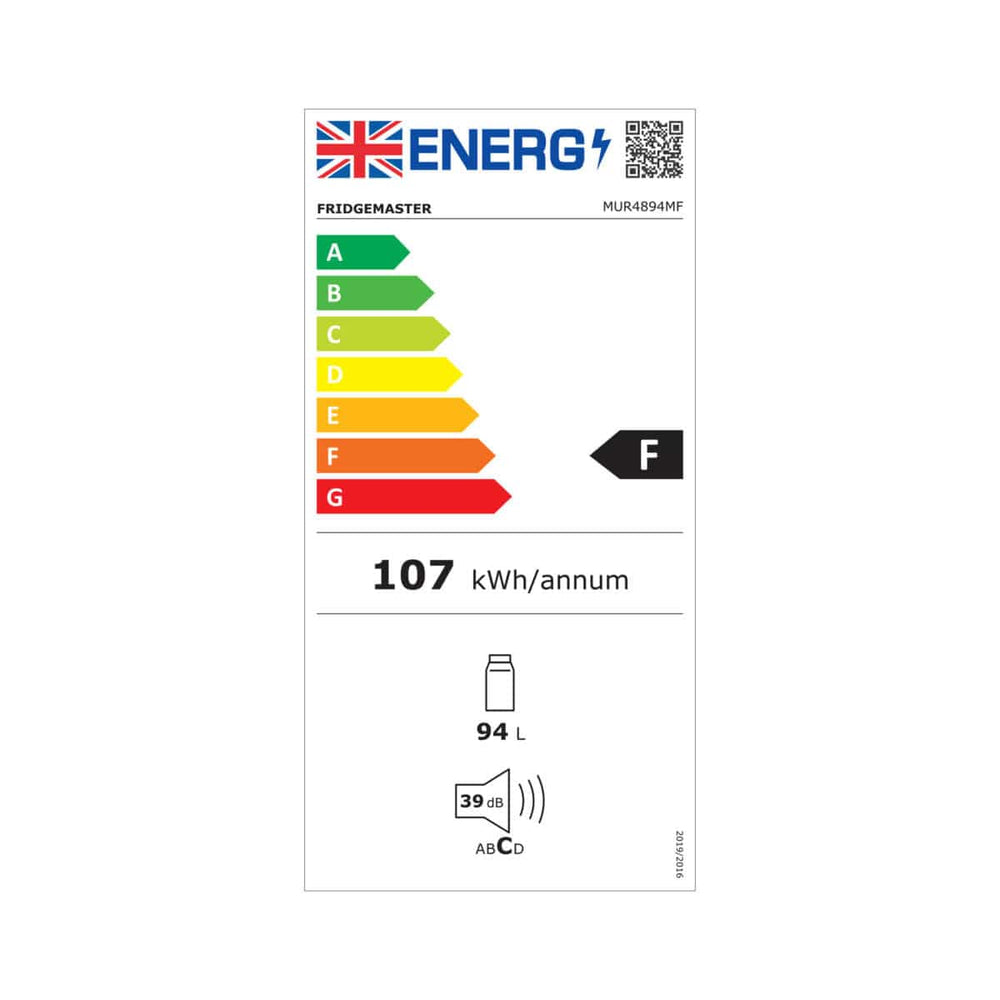 Fridgemaster MUR4894MF 94 Litre Undercounter Fridge with FreshZone | Atlantic Electrics - 39477864825055 