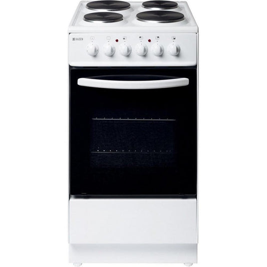 Haden HES50W 50cm Single Oven Electric Cooker White | Atlantic Electrics